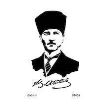 Airbrush Tattoo Kemal Atatürk Yapışkanlı Stencil Süsleme Ve Boyama Kalıbı