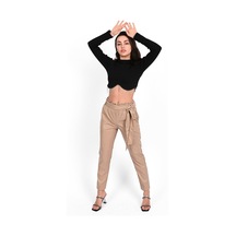 Koza Butik Kadın Jogger Deri Pantolon 6151-23 001