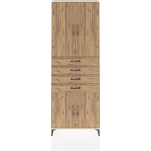 Arges Dolap 3 Raflı 4 Çekmeceli 4 Kapaklı 88x30x243 Aytaşı-çam Aytaşı