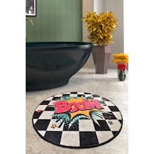 Boom Djt Çap 140 Cm Banyo Halısı Çok Renkli