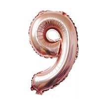 9 Rakam Rose Gold Folyo Balon 40 İnç 100 Cm