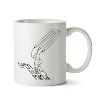 Open Your Mind Impossible Trident Pencil Black İki Tarafı Baskılı Kupa Bardak Çok Renkli