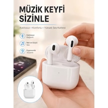 Yeni Nesil Bluetooth Kulaklık Beyaz Çağrı Cevaplayabilen Kablosuz Yeni Nesil