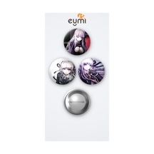 Danganronpa Oyunu Kyoko Kirigiri 3'lü Metal Rozet Seti 58mm İğneli Buton Çanta Yaka Rozeti Çok Renkli