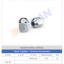 20 Adet Nissan Kapalı Somun