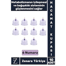 Yüksek Kaliteli  Etkili Vakumlu Hacamat Kupası 6 Numara 10 Adet