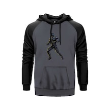Black Panter Gold Gri Renk Reglan Kol Sweatshirt Gri
