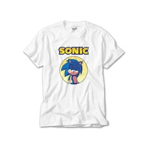 Sonic Cartoon Beyaz Tişört Beyaz