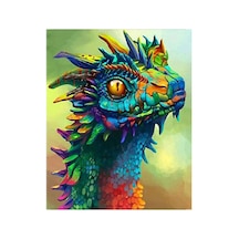 Rengarenk Dragoncuk Sticker Çerçevesiz 90x110 Sayılarla Boyama Hobi Seti