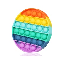 Pop It Duyusal Zihinsel Oyuncak Rainbow Renk. Yuvarlak