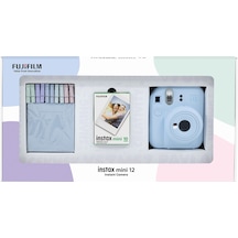 Fujifilm Instax Mini 12 Fotoğraf Makinesi + 10'lu Film + Mandal Mavi