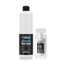 Ambiante Suya Dayanıklı Akrilik Boya Aw-01 Beyaz 500ml + Katalizör 20gr Beyaz Beyaz