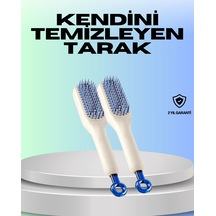 Mey İthalat Kendini Temizleyen Ergonomik Saç Tarağı Abs Gövde, Silikon Diş - Özel Seri Meytdxuczkendntemzleyentarakkkk-2