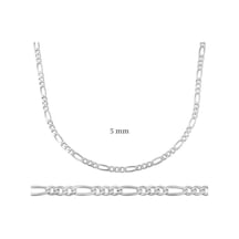 5 Mm Gümüş Figaro Zincir - 140 Mikron - Name: 55 Cm 01 - Gold