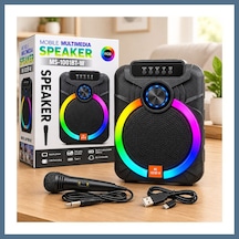 Buradabulabilirsin 10" Karaoke Bluetooth Hoparlör Mikrofonlu, Şarjlı, Rgb Bbz