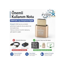 Px-5245 Hdmı Dummy Plug 4k Uhd Sanal Monitör Emülatörü, Hdmı Ekran Kartı Dummy Adaptör, Mining Rig, Bitcoin, Headless Pc Ve Uzaktan Erişim İçin Monitör Taklit Aparatı