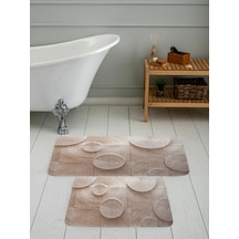 Rovigo Home Baskılı Kaymaz Taban 2 Li Banyo Paspas Takım Rvg5119-100X60-60X50 Çok Renkli