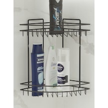 Suntel 2 Katlı Banyo Rafı Banyo Düzenleyici Banyo Organizer Siyah