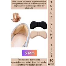 Gündelik Konforlu İnce Yumuşak Ayak Topuk Vurma Önleyici Boşluk Doldurma Daraltma Pedi 5 Mm 10 Adet