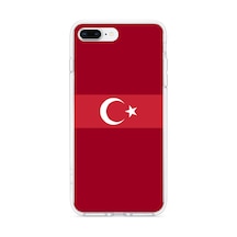 İphone 7 Plus-8 Plus Uyumlu Türk Milli Takım Kırmızı Forma Baskılı Silikon Kılıf Renkli
