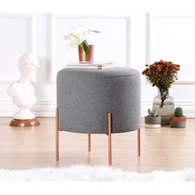 Lorencehome Copper Puf - Gri / Lorencehome