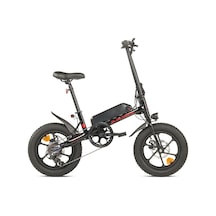 Kron Elektron Mını Volt 16 Jant Siyah-kırmızı Elektrikli Katlanır Bisiklet