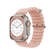 Forzacase Apple Watch 12 46mm İle Uyumlu Oluklu Ocean Silikon Kordon Kayış - Fc007