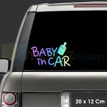 Biberon Arabada Bebek Var Hologram Araba Oto Sticker Yapıştırma