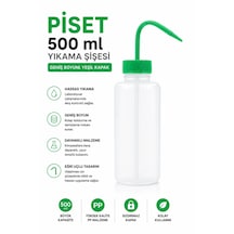 Piset 500 Ml - Yıkama Şişesi - Geniş Boyun Yeşil Kapak