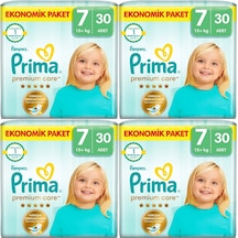 Prima Premium Care Bebek Bezi Beden:7 15+kg Xxx Large 120 Adet