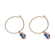 Masaliko Renkli Taş Gümüş Küpe Sb1131, 925 Ayar Gümüş Küpe, Altın Kaplama Altın