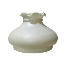 Aladdin Cam Eski Tip Otantik Tasarım Eski Model Yedek Avize Camı Çap 20 Cm Somun Rengi