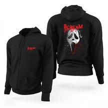 Scream Drop Siyah Fermuarlı Limited Edition Kapşonlu Sweatshirt
