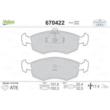 Fiat Grande Punto On Fren Balatasi 1.4 2006-2012 Valeo 670422
