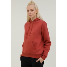 Lumberjack W-Mickey Hoodie 2Pr Kiremit Kadın Sweatshirt 101196514 Kırmızı