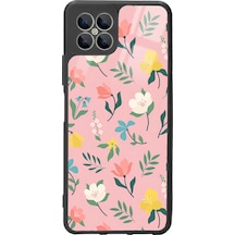 Omix X600 Pinky Flowers Tasarımlı Glossy Telefon Kılıfı Siyah