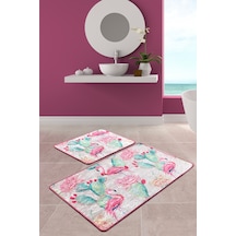 Flamenco Djt 2 Lı Set Banyo Halısı, Paspas Çok Renkli