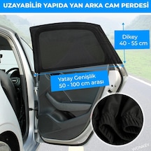1 Adet Paket Araba Yan Cam Perdesi, Oto Perde, Otomobil Yan Cam Güneşliği Sineklik, Araç İçi Ar Standart