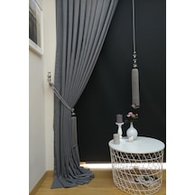 Evdepo Home Gri Fon Perde Tek Kanat (540505429) Gri