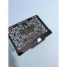 M Logo Karbon Pleksi Motor Plakalığı
