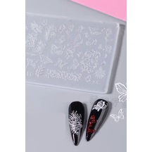 İnce Nail Art Silikon Kalıp 3d Nail Art Desen Kalıbı, Tırnak Süsleme Desen Charm Tırnak Çarm 104
