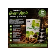Darshan Green Apple Ters Akış Backflow Tütsü Konisi 10'lu Paket
