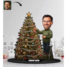 Bk Gift Kişiye Özel Erkek Yılbaşı Tasarımlı Karikatür Biblo -15, Yılbaşı Hediyesi, Yeni Yıl Hediyesi Kobitmeyencom35624 Bk Gift