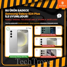 Samsung Uyumlu Galaxy S24 Plus Kılıf Kamera Korumalı Simli Lüks Kapak