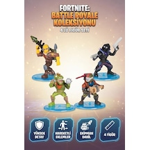Fort-nite Battle Royal Yüksek Detaylı Haraketli Eklemli Ve Ekipmanlı 5 Cm 4'lü Oyuncak Figür Seti
