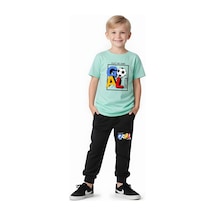 Fyk Kids Erkek Çocuk Mevsimlik Goal Baskılı Alt-üst Takım Mint Yeşil