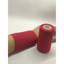 Kendinden Yapışkanlı Bandaj Kırmızı Ebat: 10cm X 4.5m 4'lü