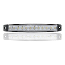 Sanel 24v Universal Parmak 12 Led Basamak - Yan Beyaz Sbc24w12