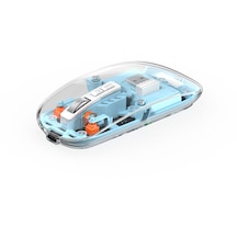 Wiwu WM105 RGB Şeffaf Kablosuz Oyuncu Lazer Mouse Mavi