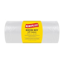 Koroplast Küçük Boy Çöp Poşeti 40x50 Cm 40 Adet, Sızdırmaz Ve Yırtılmaz, Ekonomik Çöp Torbası, Geri Dönü